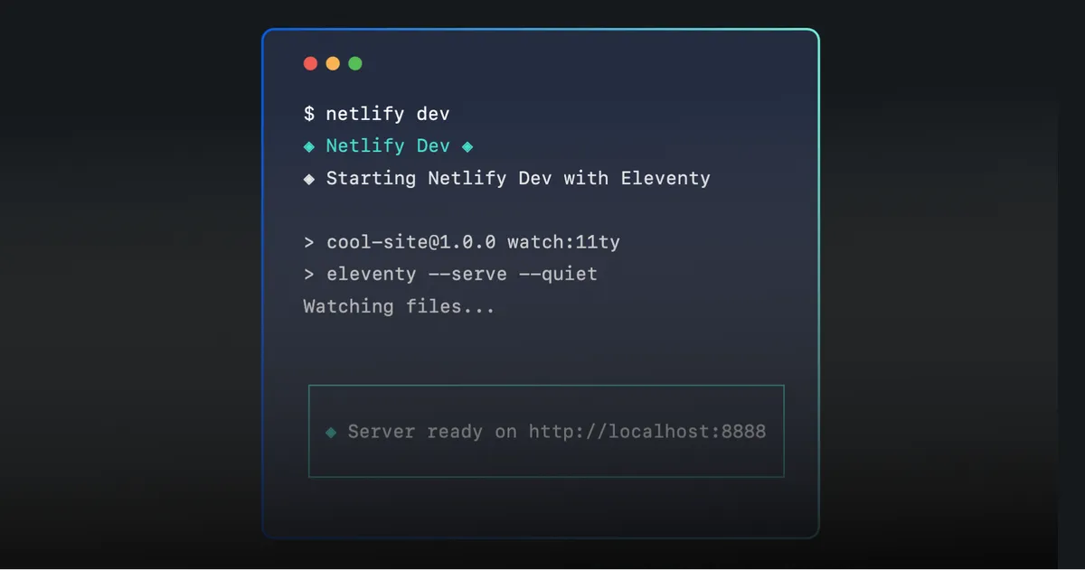 Netlify dev cli output