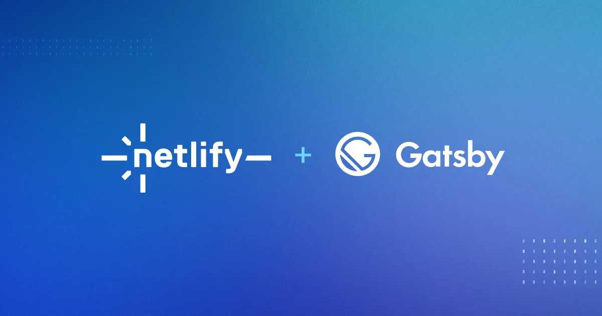 Netlify and Gatsby.js logos 