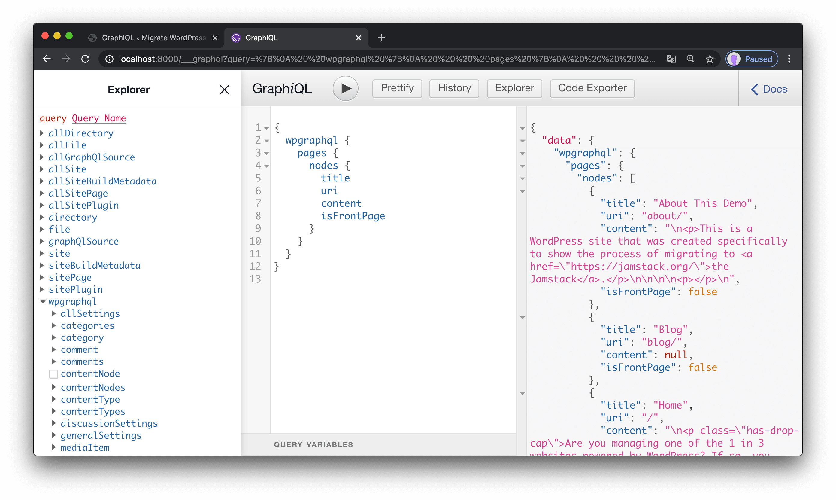 WordPress data loaded from GraphQL in Gatsby