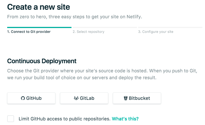 Connect Git Repo