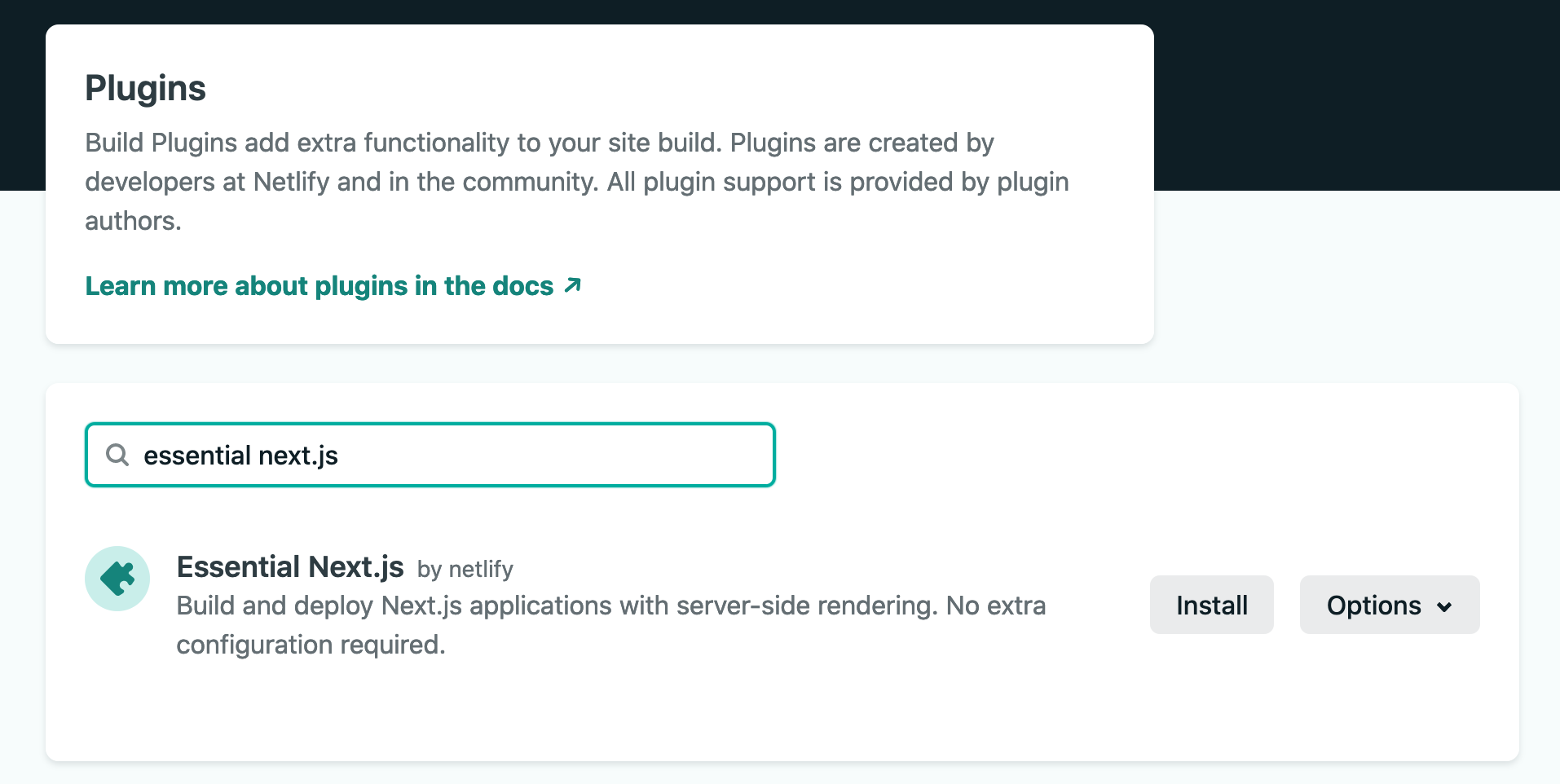 Install the Essential Next.js plugin