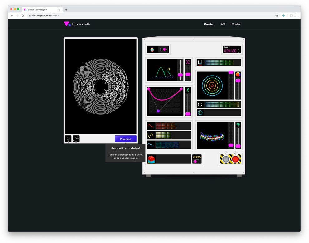 Screenshot: Tinkersynth.com