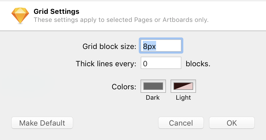 grid settings in Sketch