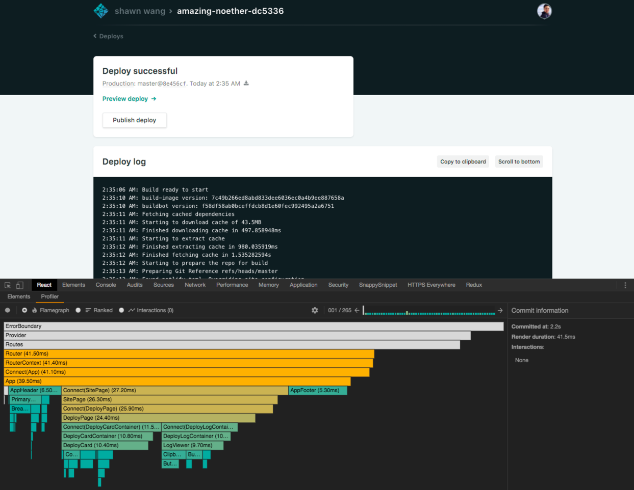 netlify flamegraph