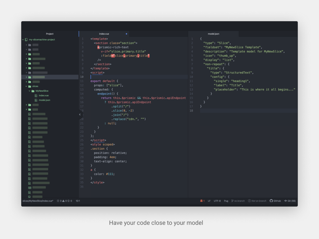 Slice Machine CLI and slice model in text editor